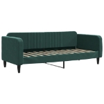 Divano Letto con Materasso Verde Scuro 80x200 cm in Velluto