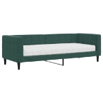 Divano Letto con Materasso Verde Scuro 80x200 cm in Velluto