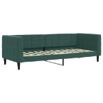 Divano Letto con Materasso Verde Scuro 80x200 cm in Velluto