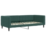 Divano Letto con Materasso Verde Scuro 90x200 cm in Velluto