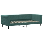 Divano Letto con Materasso Verde Scuro 90x200 cm in Velluto