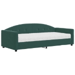 Divano Letto con Materasso Verde Scuro 90x200 cm in Velluto