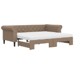 Divano Letto Estraibile Materassi Cappuccino 90x200 Similpelle