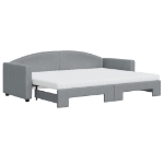 Divano Letto Estraibile Materassi Grigio Chiaro 80x200 Tessuto