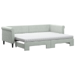 Divano Letto Estraibile Materassi Grigio Chiaro 80x200 Velluto