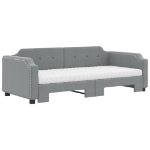 Divano Letto Estraibile Materassi Grigio Chiaro 90x200 Tessuto