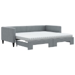 Divano Letto Estraibile Materassi Grigio Chiaro 90x200 Tessuto