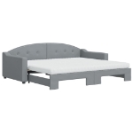 Divano Letto Estraibile Materassi Grigio Chiaro 90x200 Tessuto