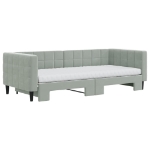 Divano Letto Estraibile Materassi Grigio Chiaro 90x200 Velluto