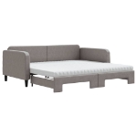 Divano Letto Estraibile Materassi Grigio Scuro 100x200 Tessuto