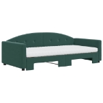 Divano Letto Estraibile Materassi Verde Scuro 100x200 Velluto