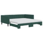 Divano Letto Estraibile Materassi Verde Scuro 100x200 Velluto