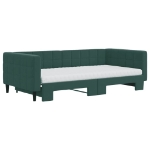 Divano Letto Estraibile Materassi Verde Scuro 100x200 Velluto