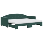 Divano Letto Estraibile Materassi Verde Scuro 80x200 Velluto