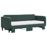 Divano Letto Estraibile Materassi Verde Scuro 80x200 Velluto