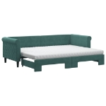 Divano Letto Estraibile Materassi Verde Scuro 80x200 Velluto