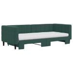 Divano Letto Estraibile Materassi Verde Scuro 90x200 Velluto