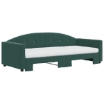 Divano Letto Estraibile Materassi Verde Scuro 90x200 Velluto