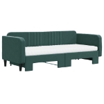 Divano Letto Estraibile Materassi Verde Scuro 90x200 Velluto