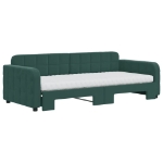 Divano Letto Estraibile Materassi Verde Scuro 90x200 Velluto