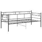 Divano Letto Telaio Nero in Metallo 90x200 cm