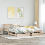 Dormeuse con Letto Estraibile e Cassetti 90x200cm Massello Pino