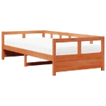 Dormeuse con Materasso Marrone 90x190 cm Legno Massello di Pino