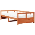 Dormeuse con Materasso Marrone 90x200 cm Legno Massello di Pino