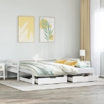 Dormeuse Letto Estraibile e Cassetti Bianca 80x200cm Legno Pino