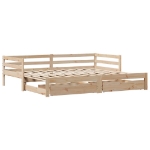 Dormeuse Letto Estraibile e Cassetti Bianca 80x200cm Legno Pino