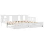 Dormeuse Letto Estraibile e Cassetti Bianco 90x190cm Legno Pino