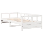 Dormeuse senza Materasso Bianca 80x200 cm Legno Massello Pino