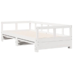 Dormeuse senza Materasso Bianca 90x190 cm Legno Massello Pino