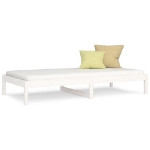 Dormeuse senza Materasso Bianca 90x200 cm Legno Massello Pino