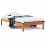 Dormeuse senza Materasso Marrone Cera 80x200 cm Legno di Pino