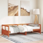 Dormeuse senza Materasso Marrone Cera 80x200 cm Legno di Pino