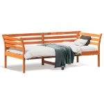 Dormeuse senza Materasso Marrone Cera 90x190 cm Legno di Pino