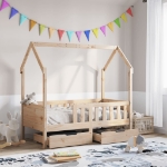 Giroletto Bambini con Cassetti 70x140 cm Legno Massello di Pino