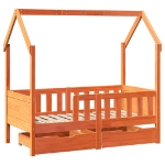 Giroletto Bambini con Cassetti 70x140 cm Legno Massello di Pino