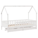 Giroletto Bambini con Cassetti 80x200 cm Legno Massello di Pino