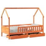 Giroletto Bambini con Cassetti 80x200 cm Legno Massello di Pino