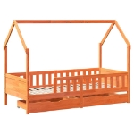 Giroletto Bambini con Cassetti 80x200 cm Legno Massello di Pino