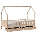 Giroletto Bambini con Cassetti 80x200 cm Legno Massello di Pino