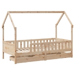 Giroletto Bambini con Cassetti 80x200 cm Legno Massello di Pino