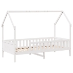 Giroletto Casetta Bambini Bianco 80x200 cm Legno Massello Pino