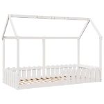 Giroletto Casetta Bambini Bianco 90x190 cm Legno Massello Pino