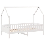 Giroletto Casetta Bambini Bianco 90x190 cm Legno Massello Pino