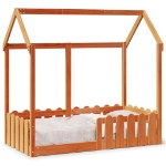 Giroletto Casetta Bambini Marrone Cera 70x140 cm Massello Pino