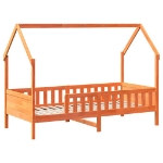 Giroletto Casetta Bambini Marrone Cera 80x200 cm Massello Pino