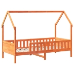 Giroletto Casetta Bambini Marrone Cera 90x190 cm Massello Pino